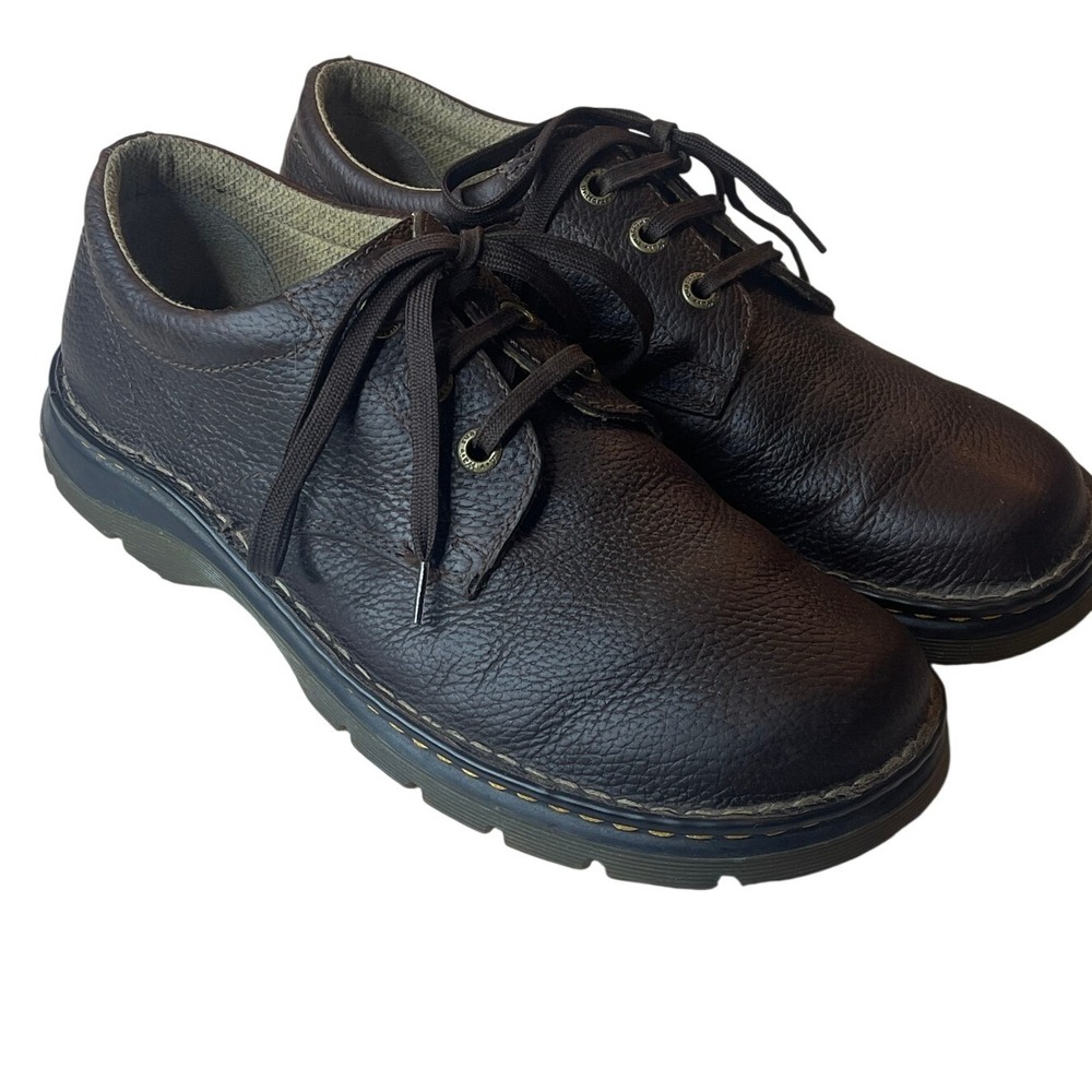 Dr. Martens Ordell Dark Brown Pebbled Leather Lace Up Shoes Mens 10 AW004